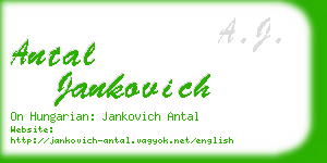 antal jankovich business card